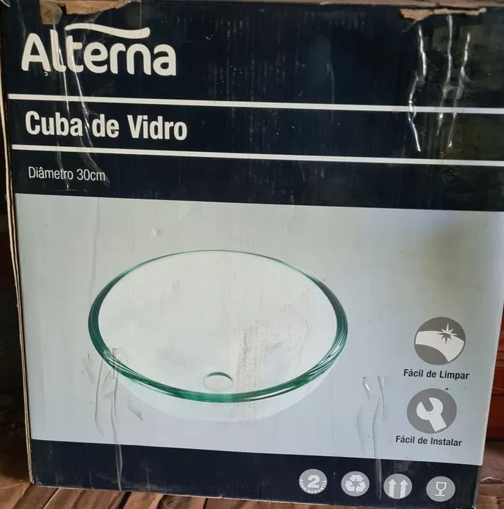 Cuba de Vidro 30cm - Nova