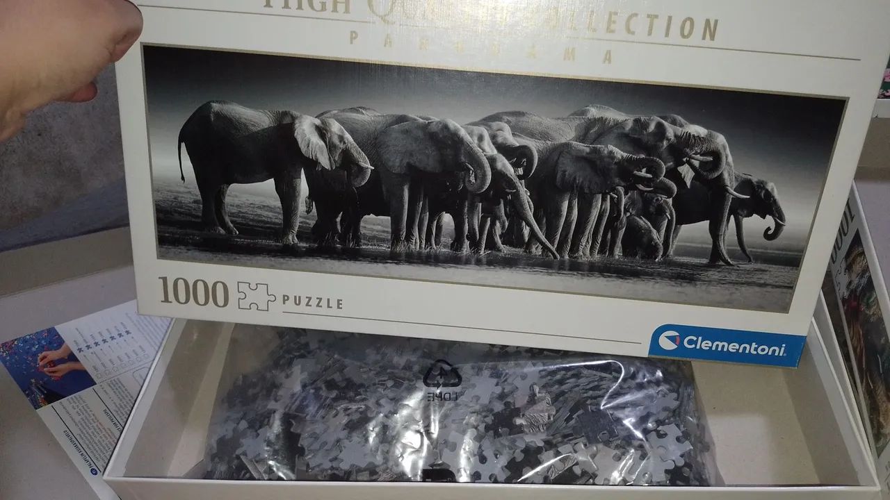 Quebra-cabeça 1000 peças - Elefantes