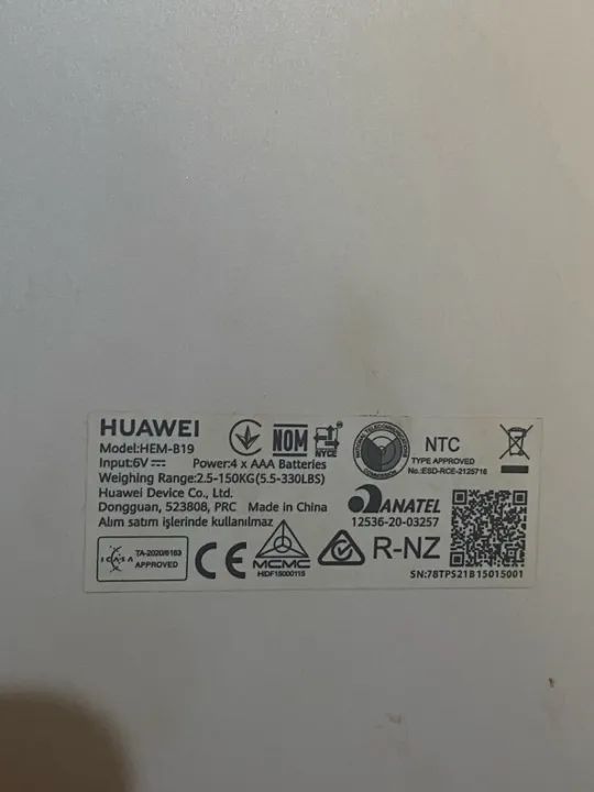 Balança Inteligente Huawei Scale 3  bioimpedância digital Com App Branca Hem-b19  - Foto 2