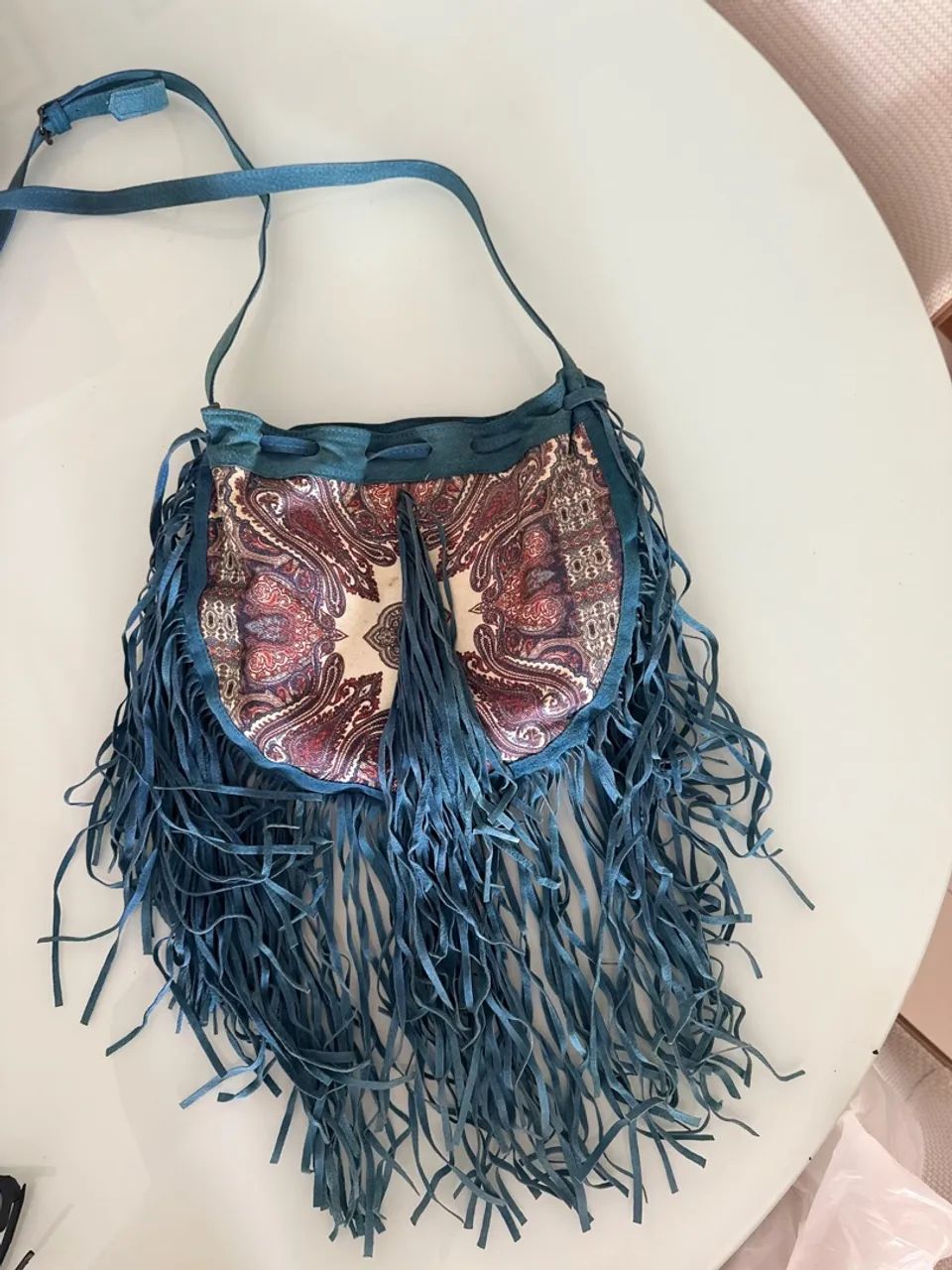 Bolsa Farm Lenço bolsa de franjas 