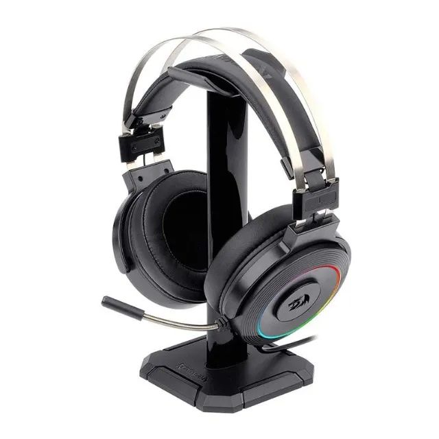 Headset Gamer Redragon Lamia 2 Black Led RGB Surround 7.1 USB + Suporte Headset - WZetta - Foto 4