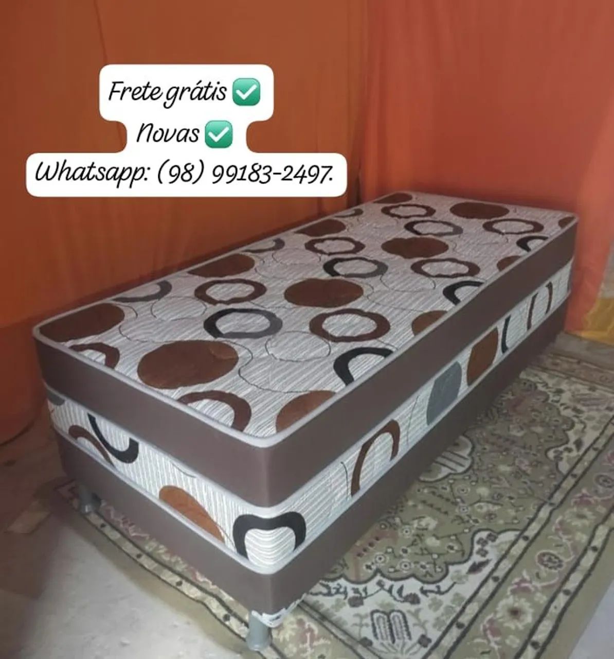 Cama Box Solteiro Espuma.