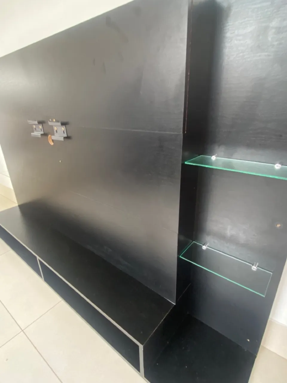Painel tv preto grande