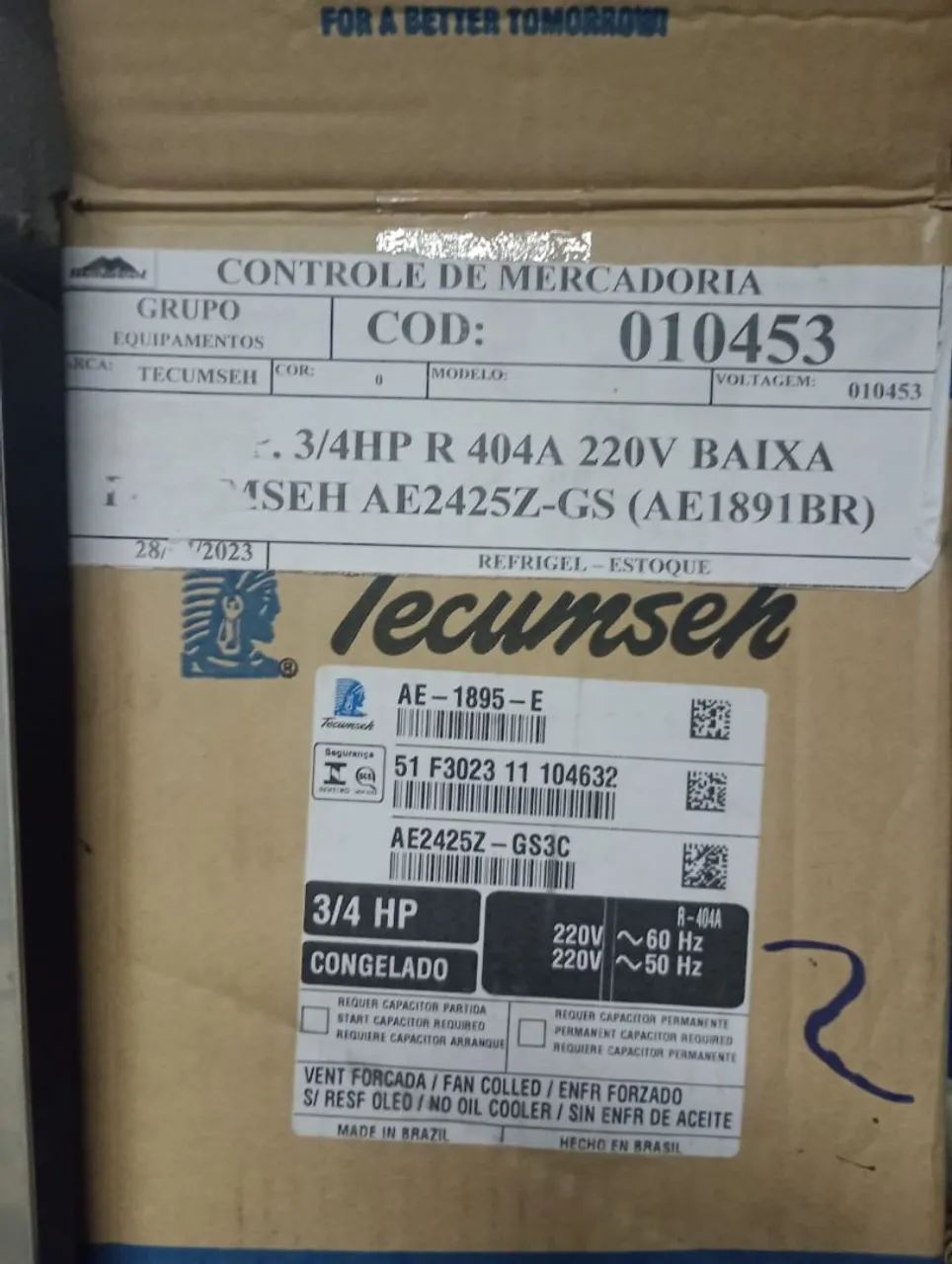 Compressor Tecumseh 3/4 R404 220V Monofásico - Foto 2
