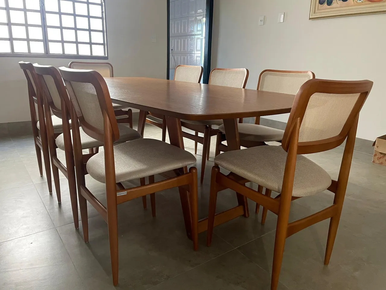 Conjunto Mesa de Jantar 8 Cadeiras Madeira Maciça