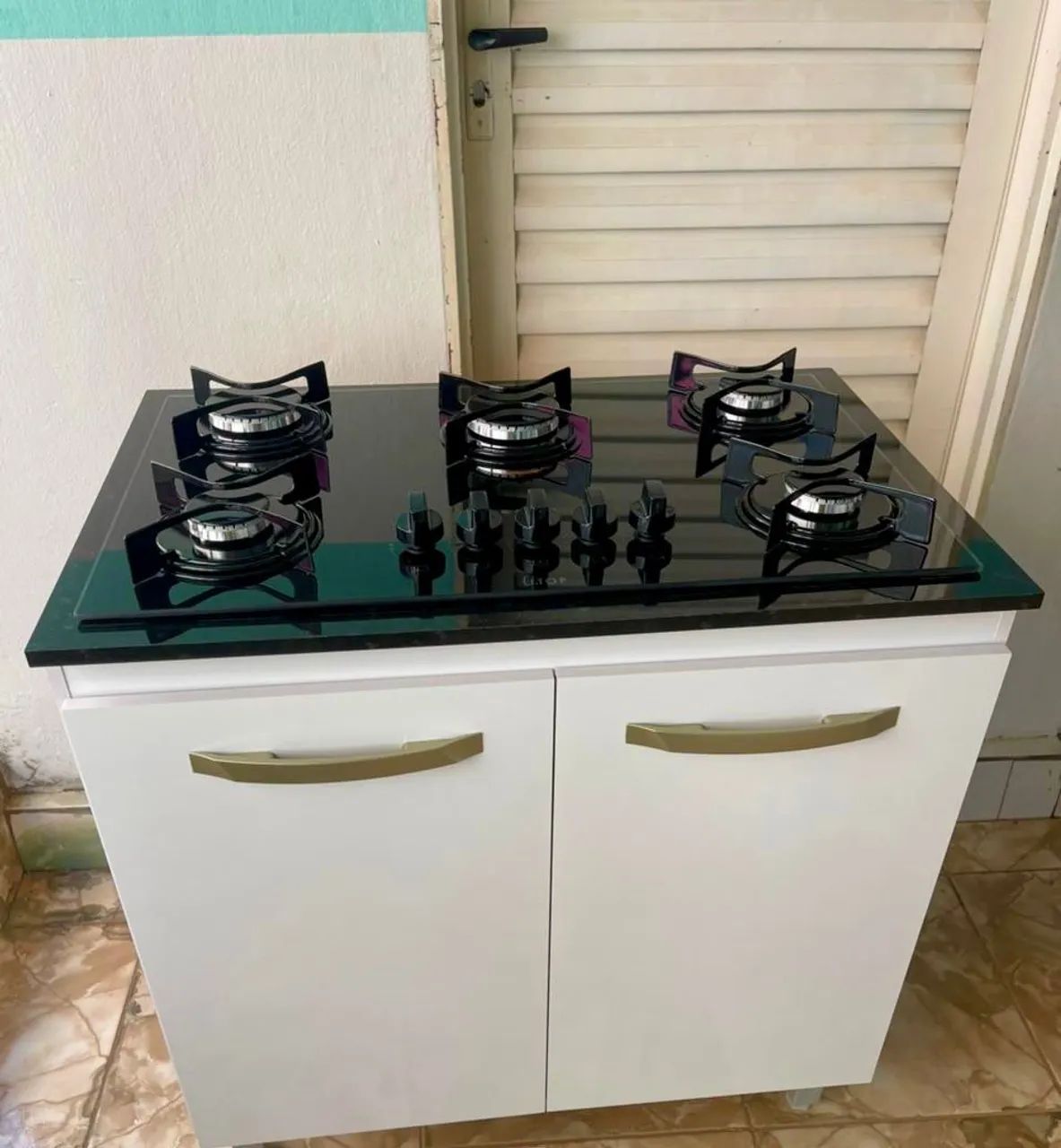 Balcão + Fogão Cooktop 5 Bocas Pronta Entrega 