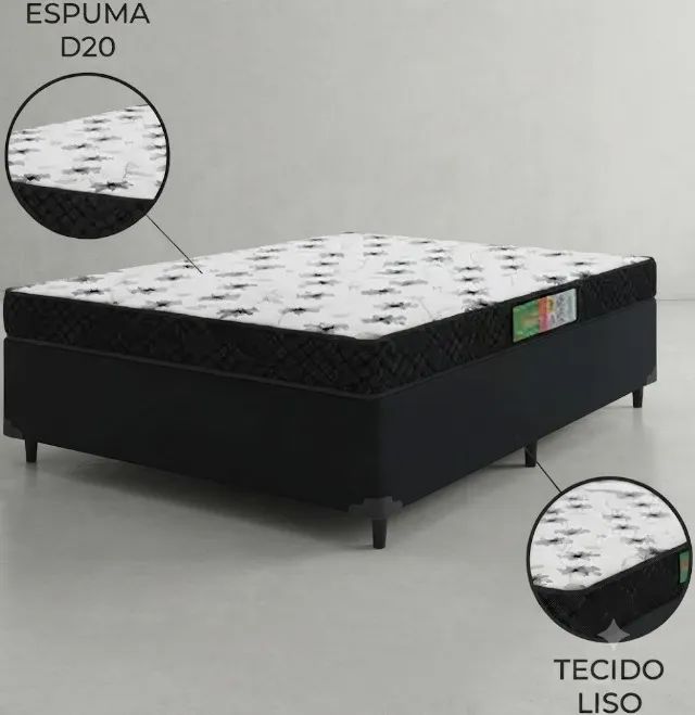 Conjunto Base com Colchão D20 De Casal Novo! A Pronta Entrega