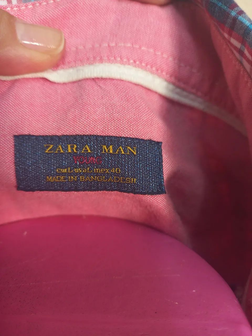 Camisa xadrez masculina zara - Foto 2