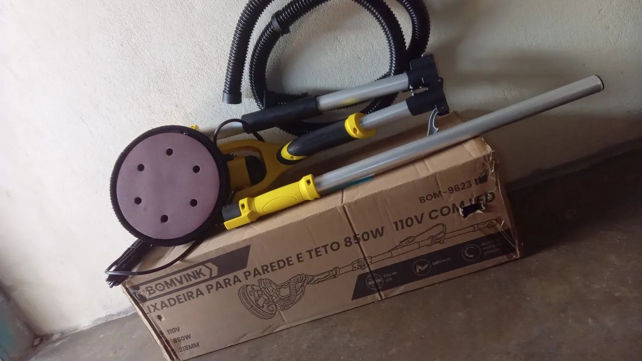 Lixadeira para parede e teto 850w nova 110v - Foto 4