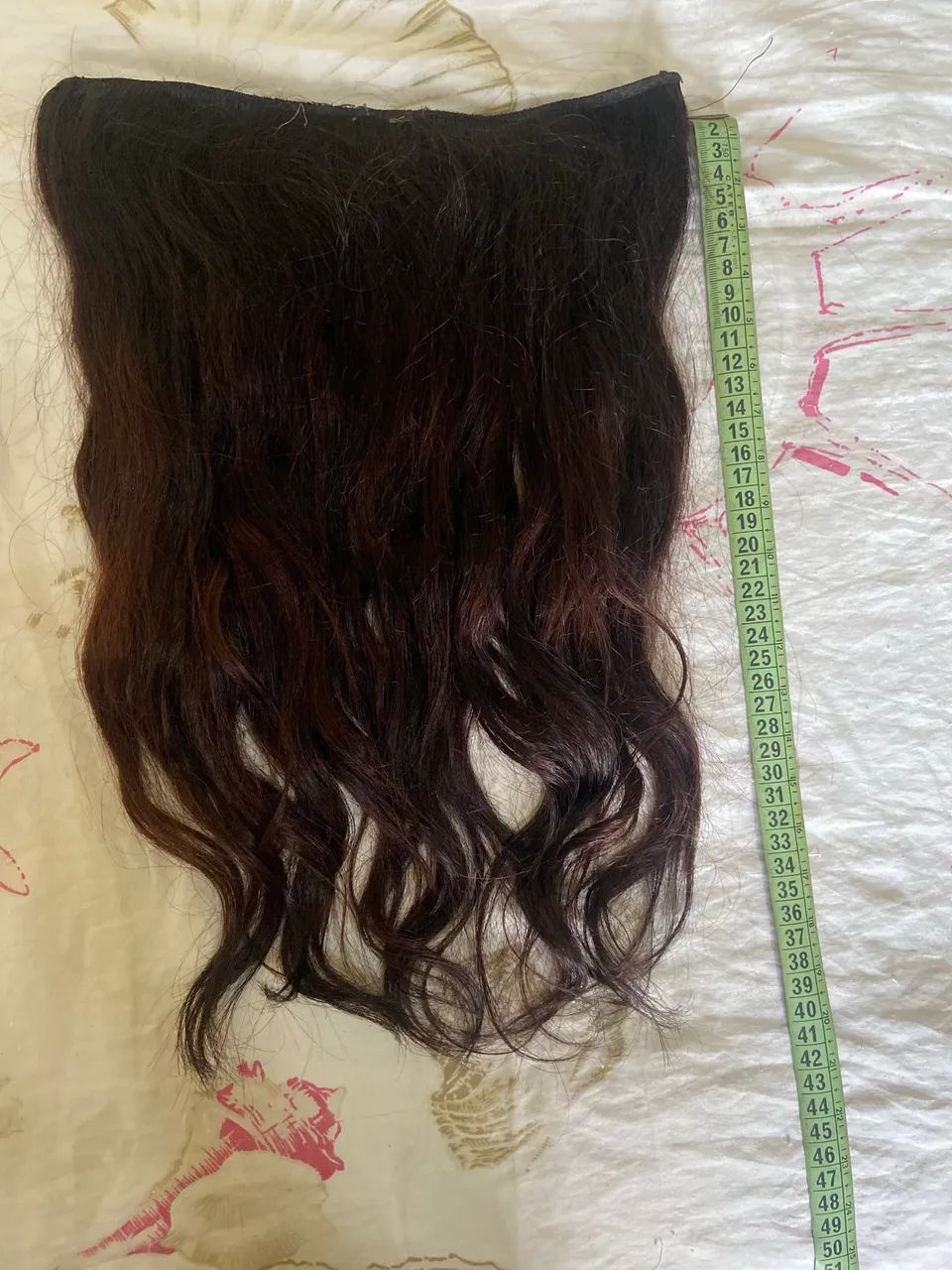Aplique 1 Tela em fio invisível com cabelo 100% Humano - Foto 2