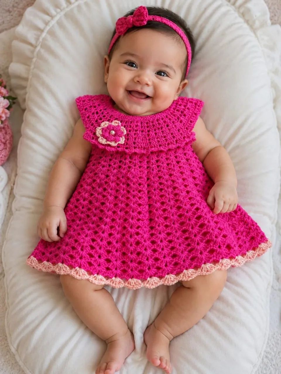 Vestidos em crochê pra bebê  - Foto 3