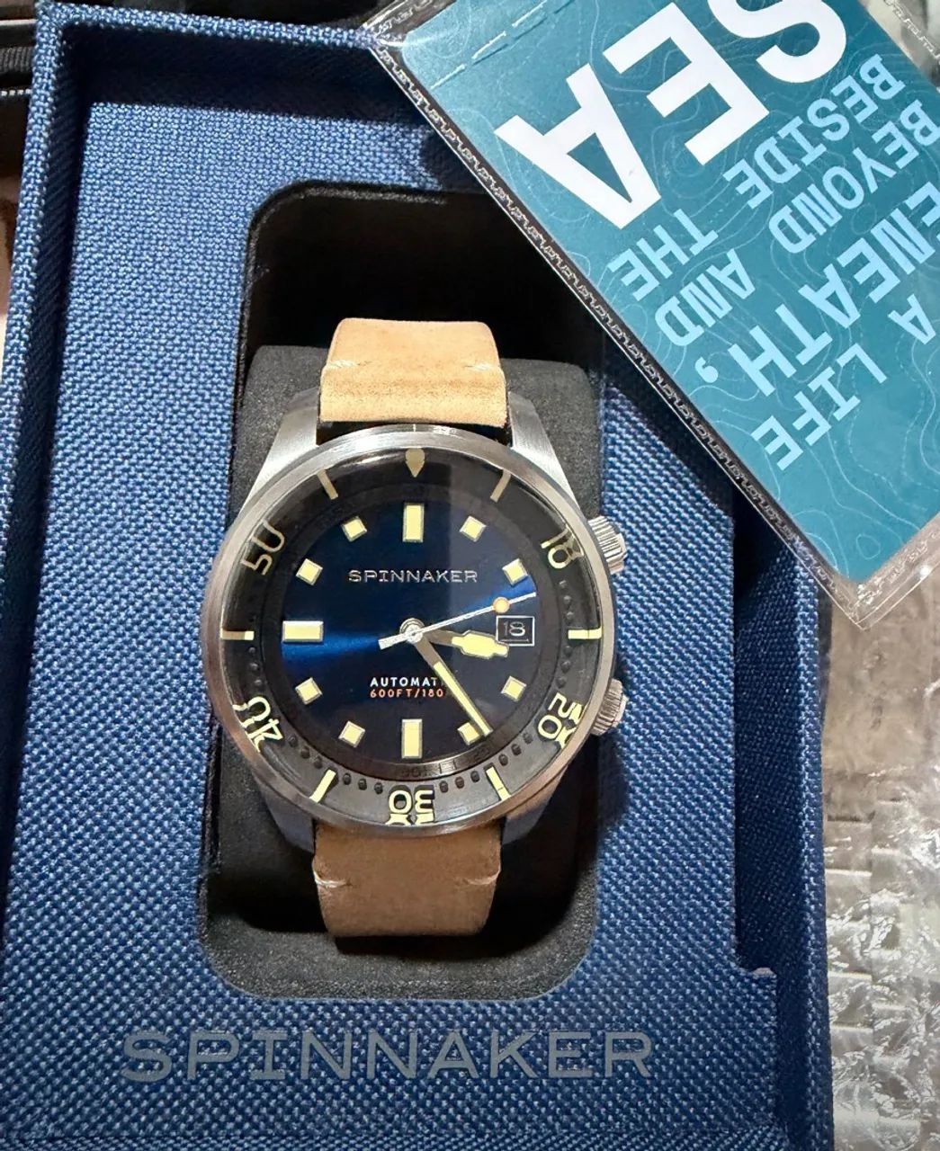 Spinnaker Bradner Automatic Tidal Blue SP-5062-05 ? full set + bracelete original de aço - Foto 2