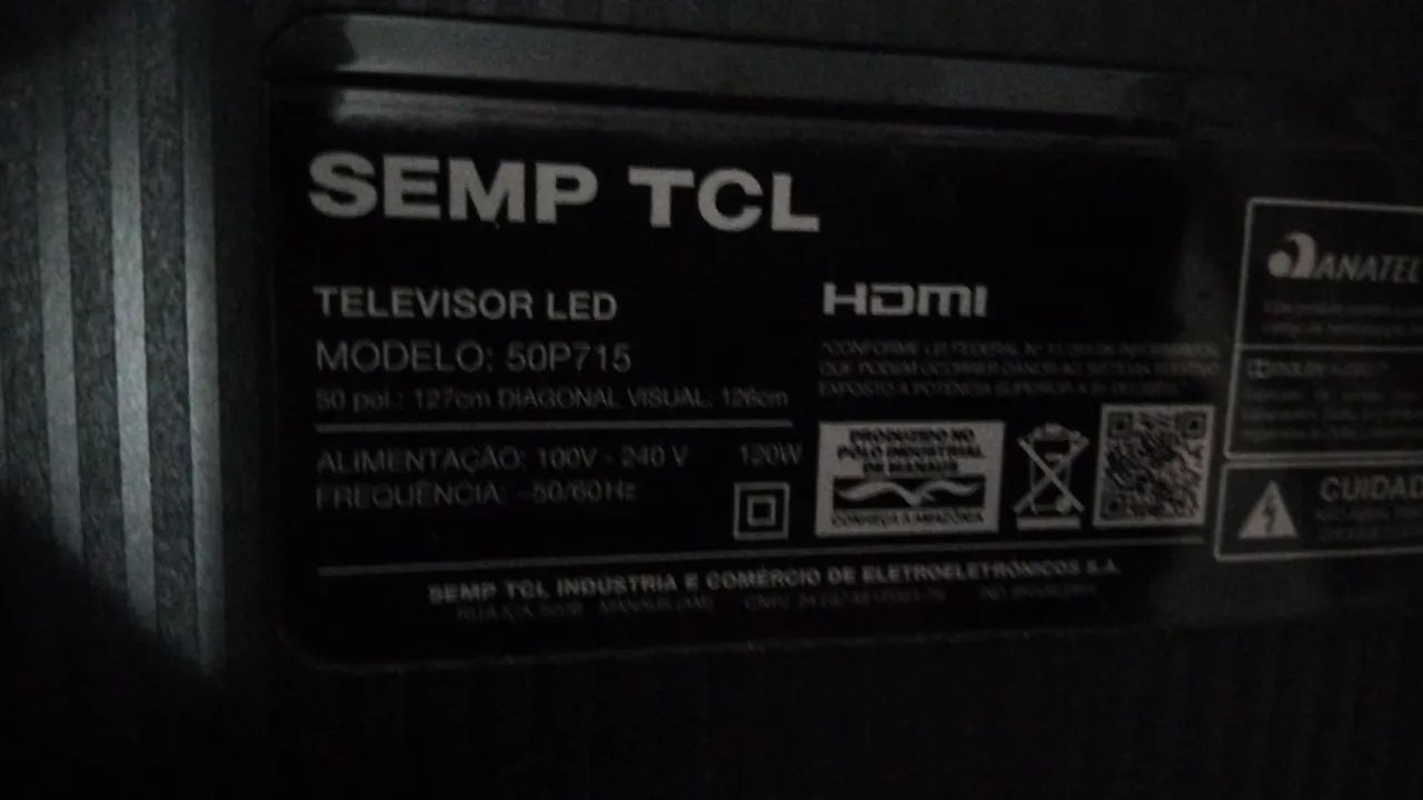 Smart tv TCL (retirar pecas)