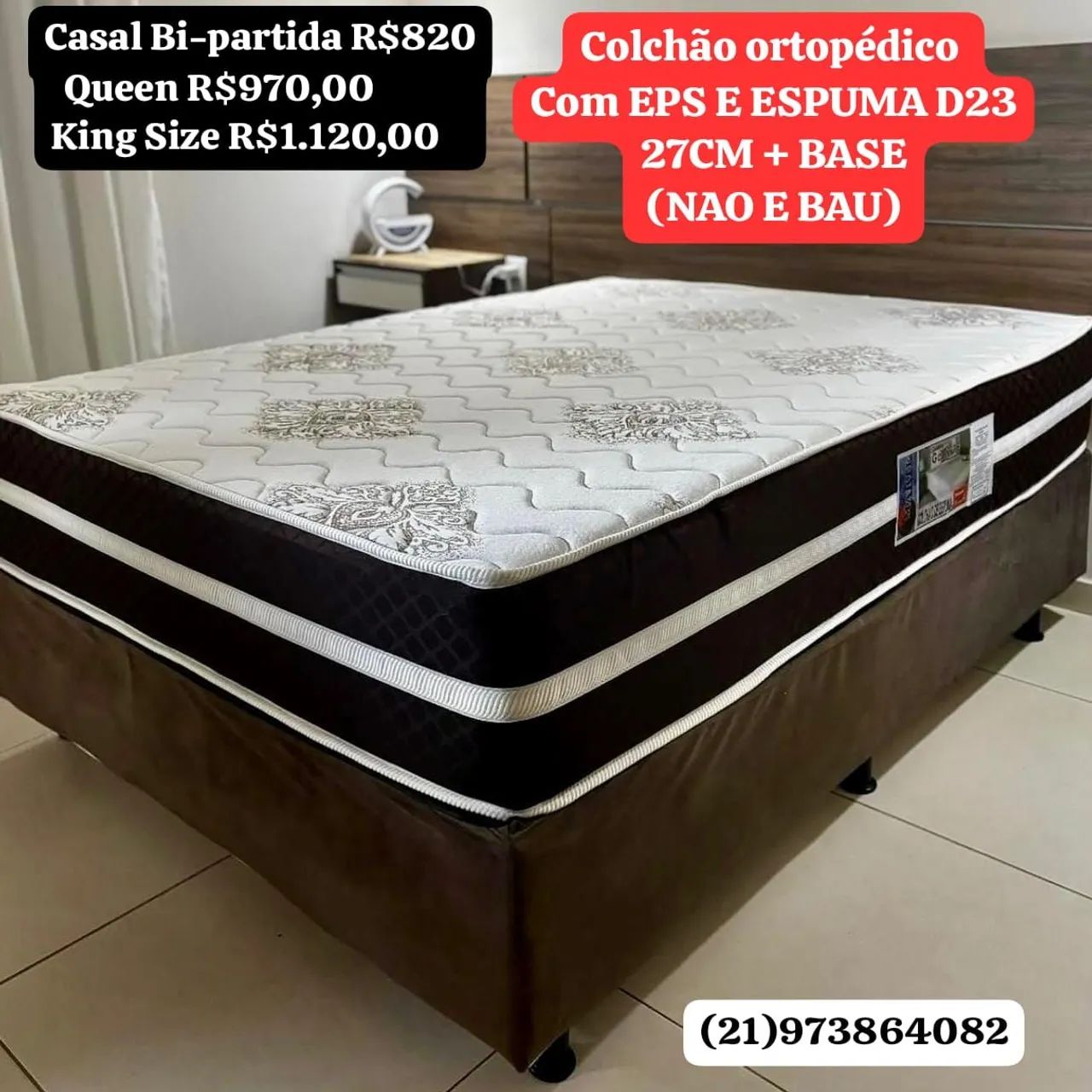 Colchão+ base (não é baú) - Foto 4