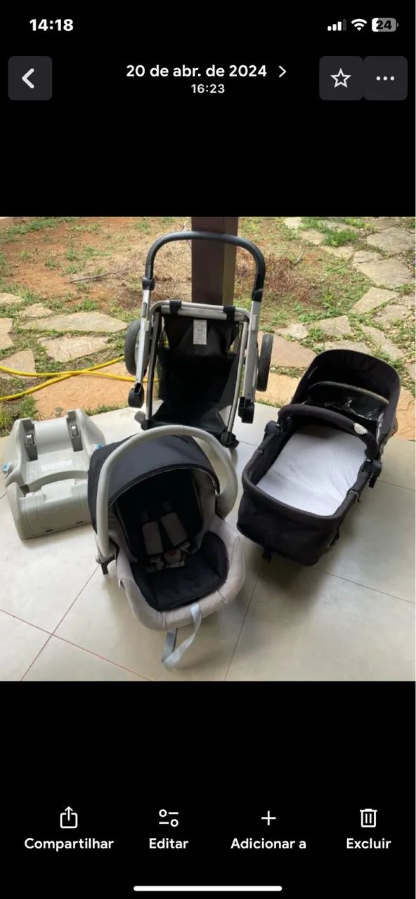Carrinho de bebê moisés Dziaco Maly 