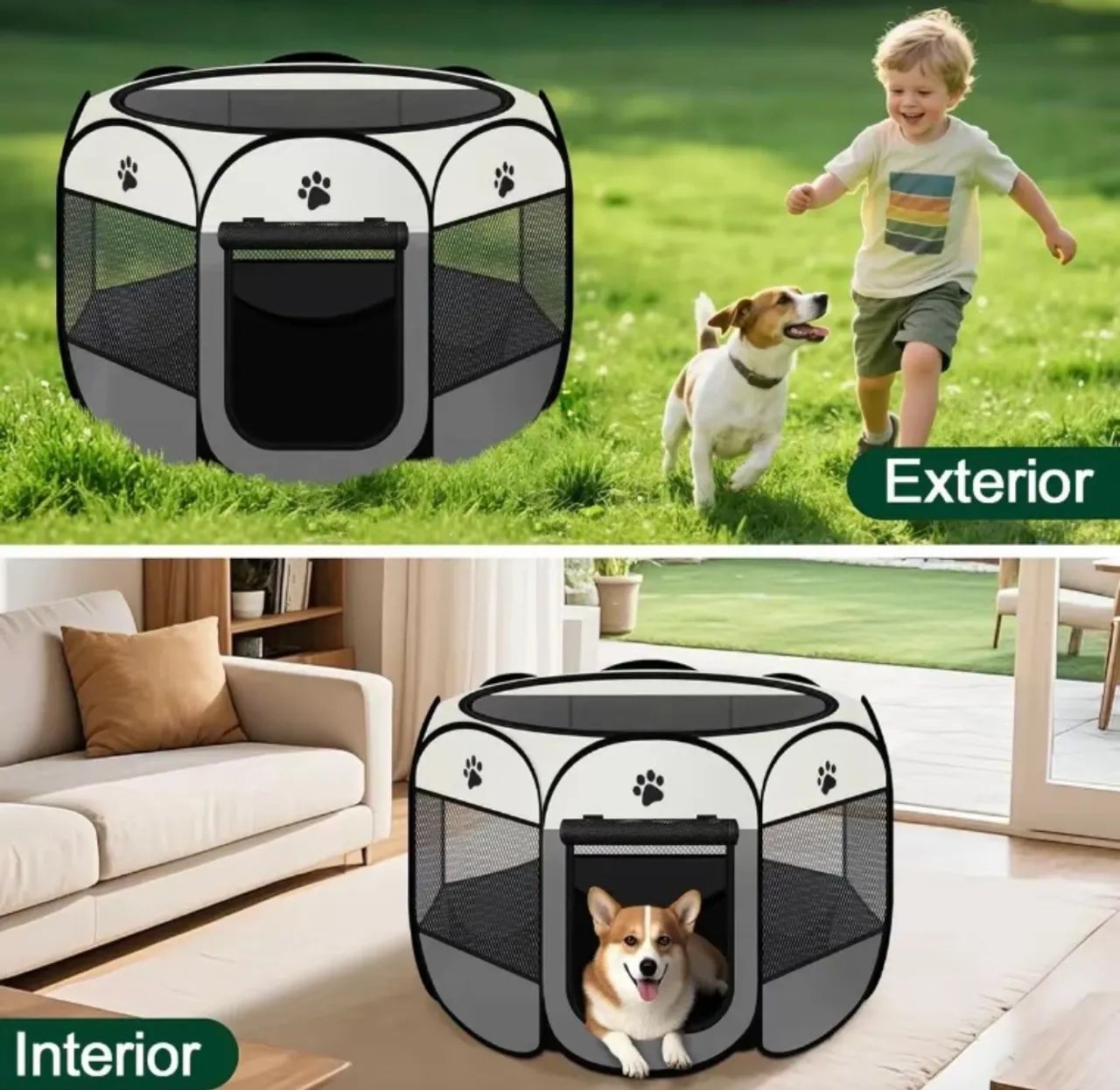 Casinha Para Pets Gatos Grande Dobravél Portatil 6 Cores Canil, gatil, coelhinho - Foto 2
