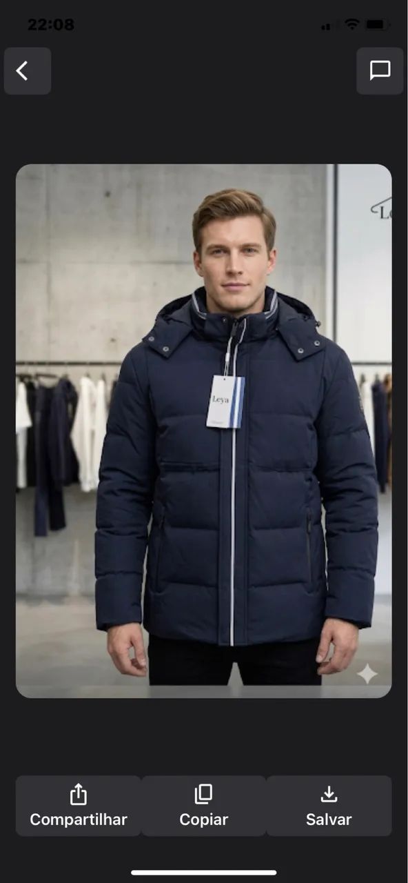 Jaqueta bobojaco masculina 