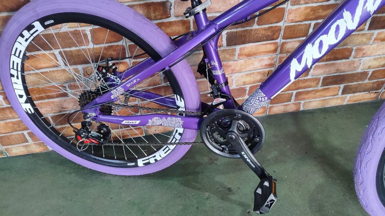 Bicicleta Free Ride roxa nova - Foto 4