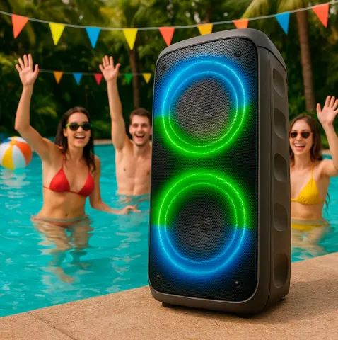 Caixa Som Grave Amplificado Bluetooth Led Rgb P2 Usb - Foto 2