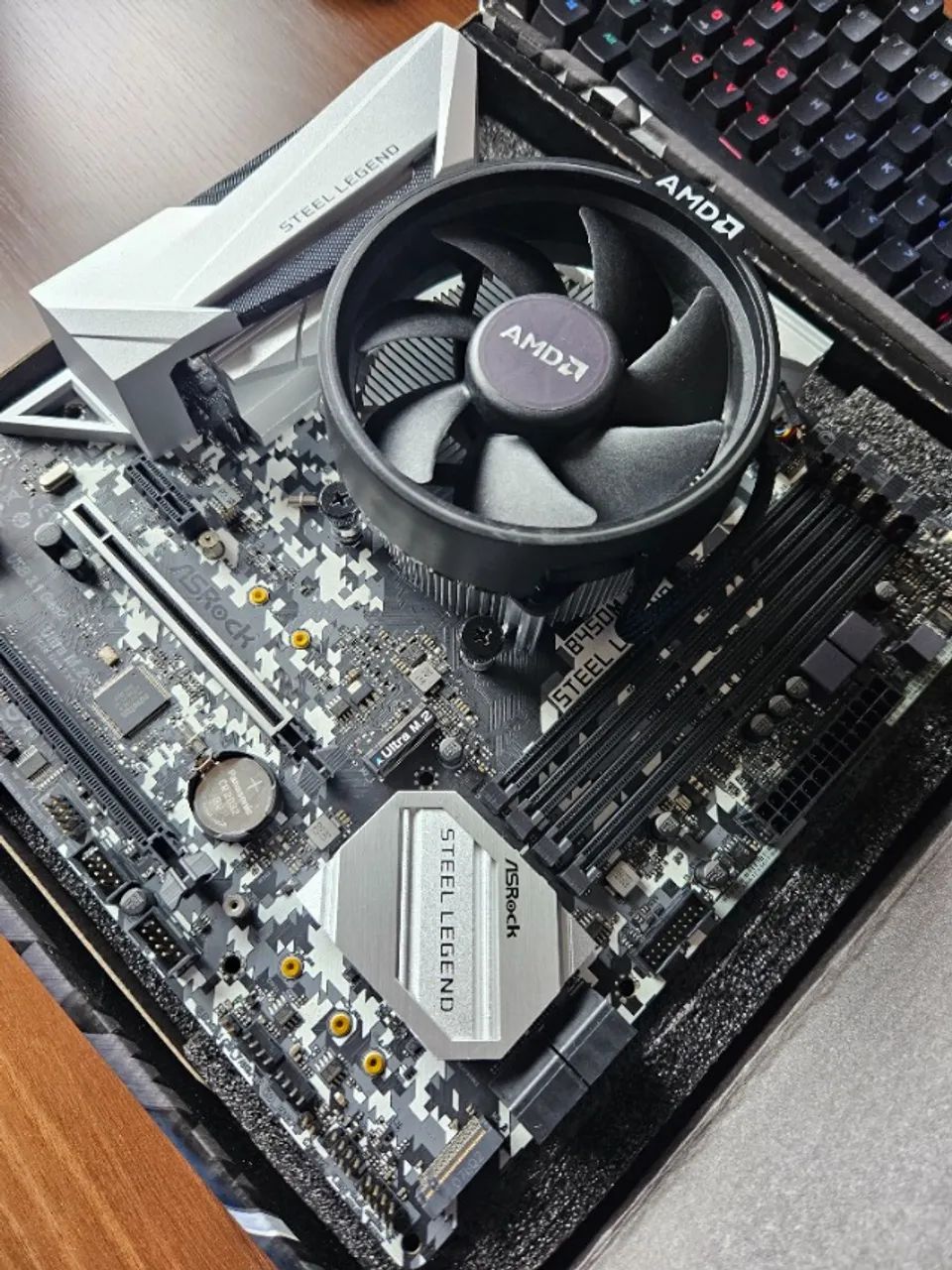 Placa-mãe B450m Steel Legend + Ryzen 7 2700 KIT - Foto 5