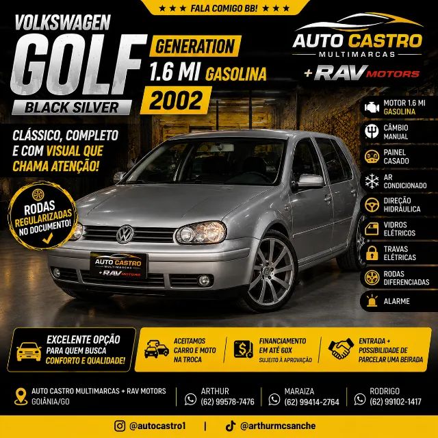 Volkswagen Golf 1.6 MI/ 1.6 MI Gener./black & Silver 2002