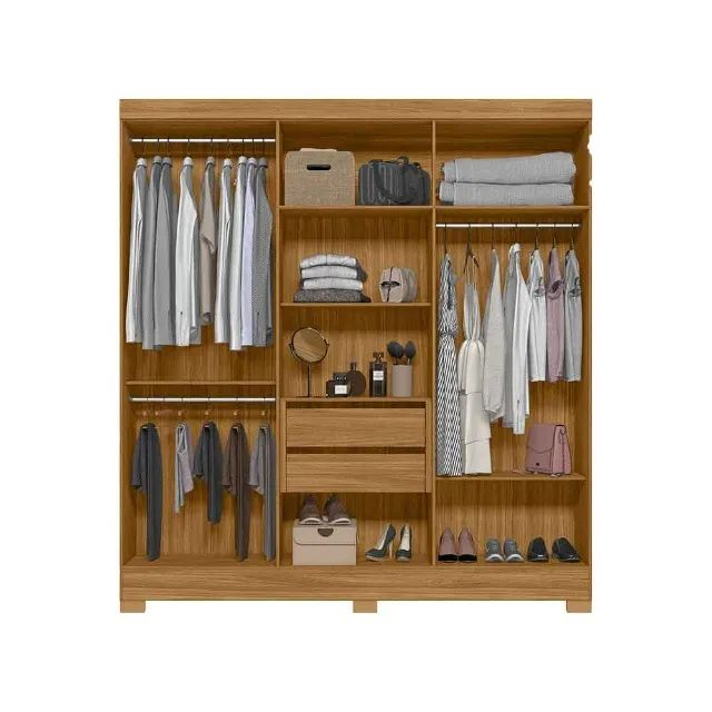 Guarda roupa de 6 portas em MDF com excelente espaço interno bem distribuído - Foto 2