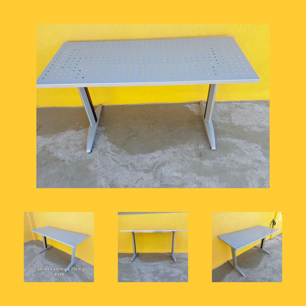Mesa escritório em aço 