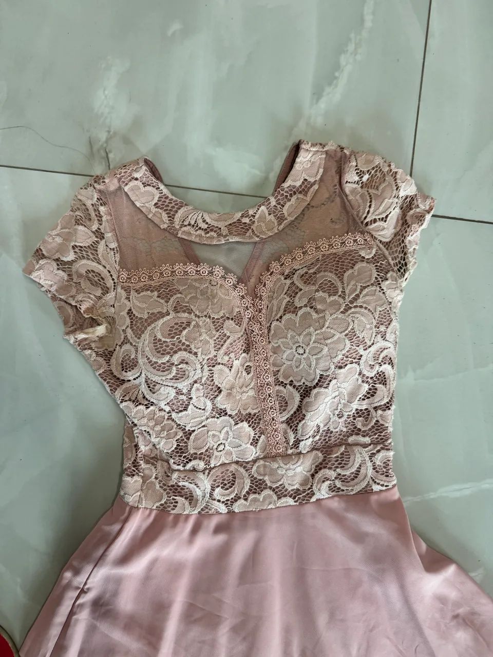 Vestido de Festa longo rosa (usado) - Foto 2