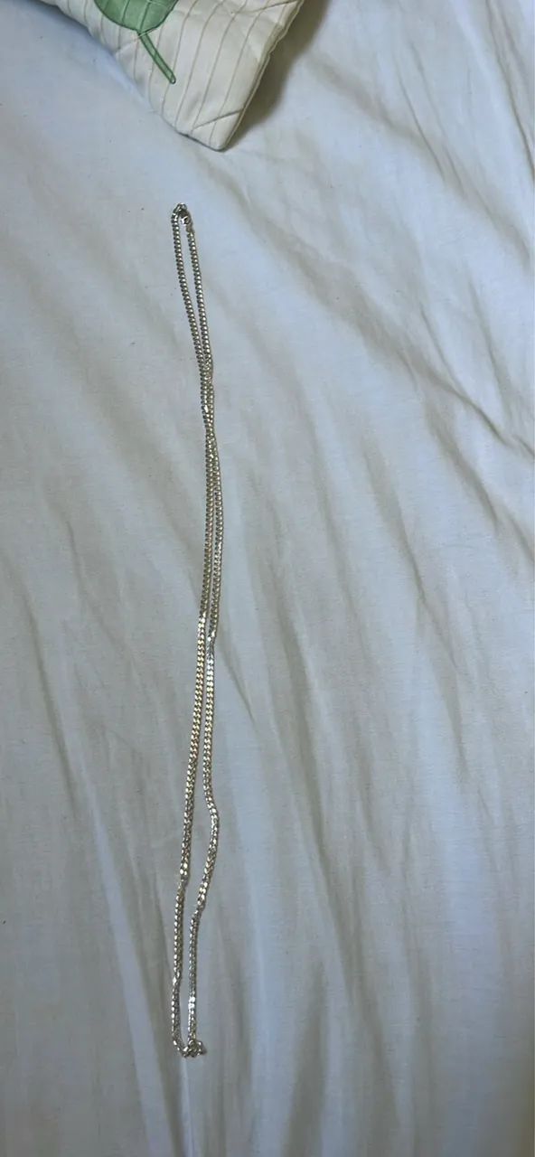 Corda de prata 3mm 80cm  - Foto 2