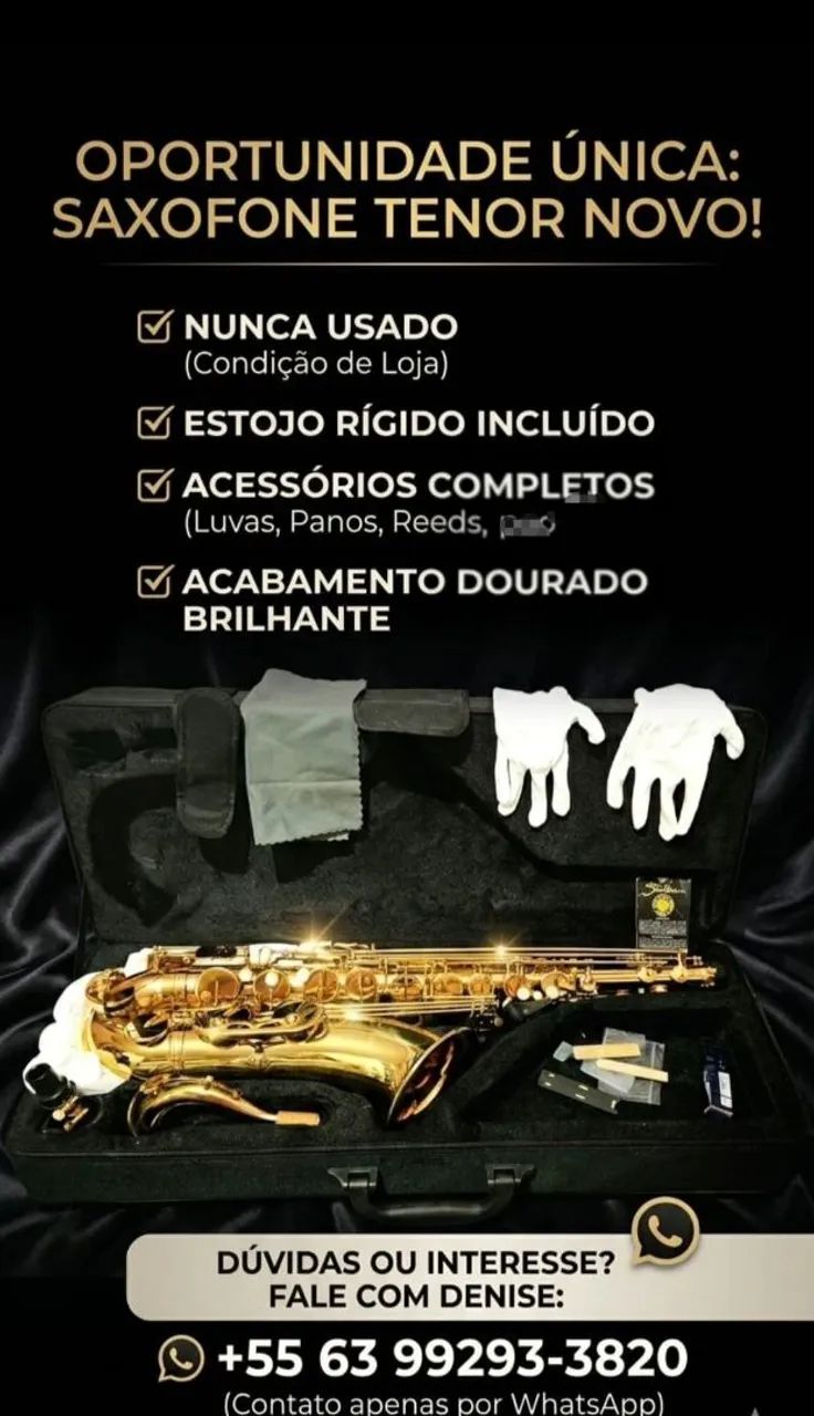 Sax tenor sb shelter dourado.