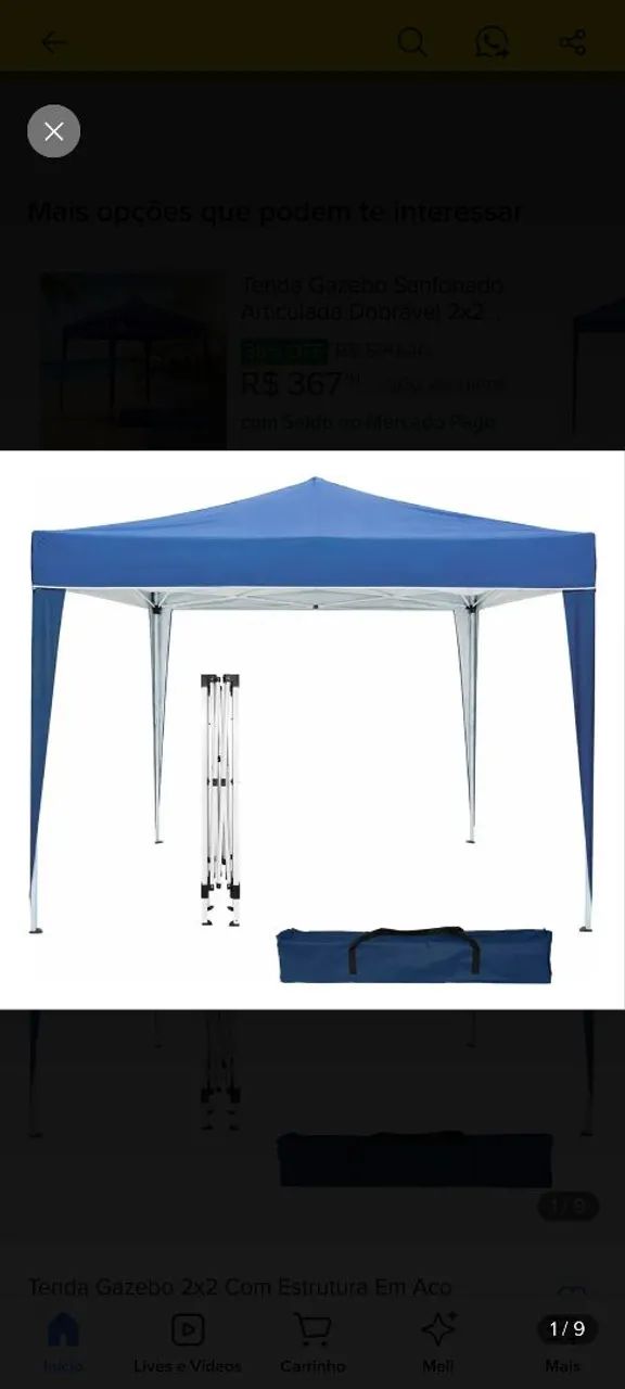 Vendo TENDA Sanfonada 2x2 nova