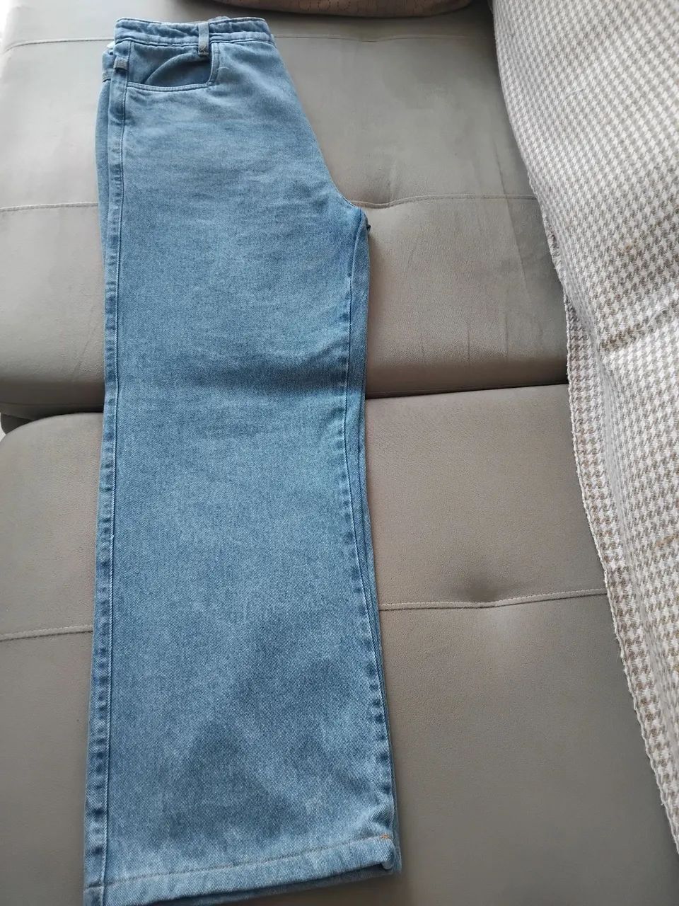 Calça wide leg jeans NOVA tam 42 - Foto 5