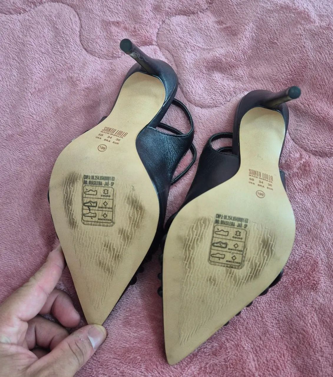 Scarpin preto - slingback Santa Lolla - Foto 3