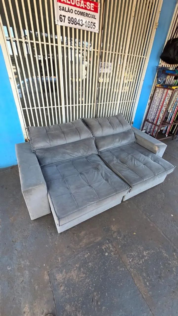 sofa retrátil e reclinável usado ( ENTREGA GRÁTIS ) - Foto 2