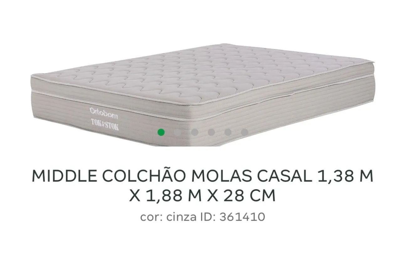 Cama box de casal com colchão e cabeceira tok stok - Foto 2