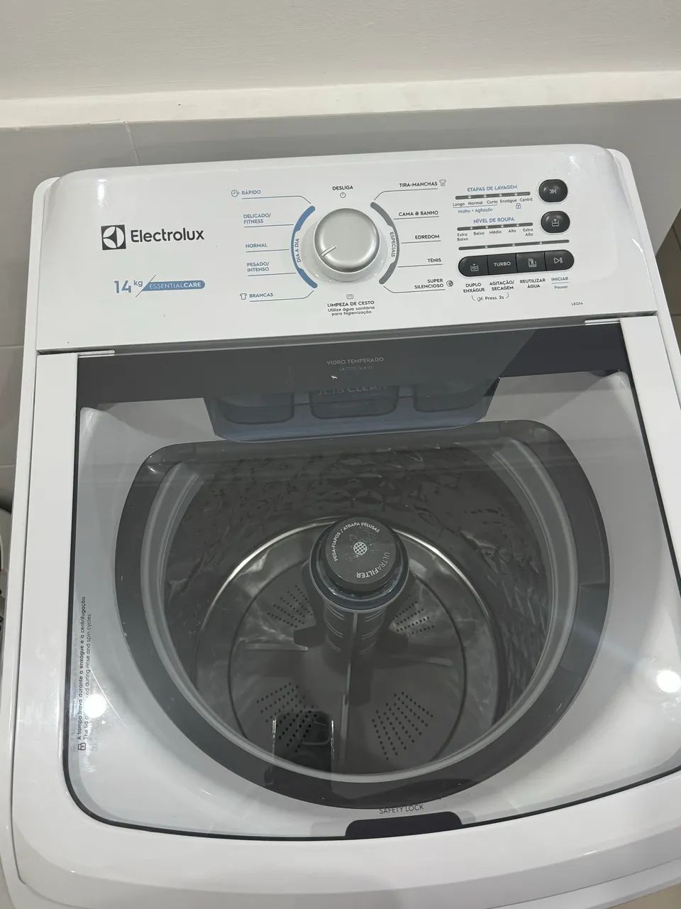 Máquina de Lavar Electrolux 14kg Branca Essential Care com Cesto Inox e Jet&Clean - Foto 5