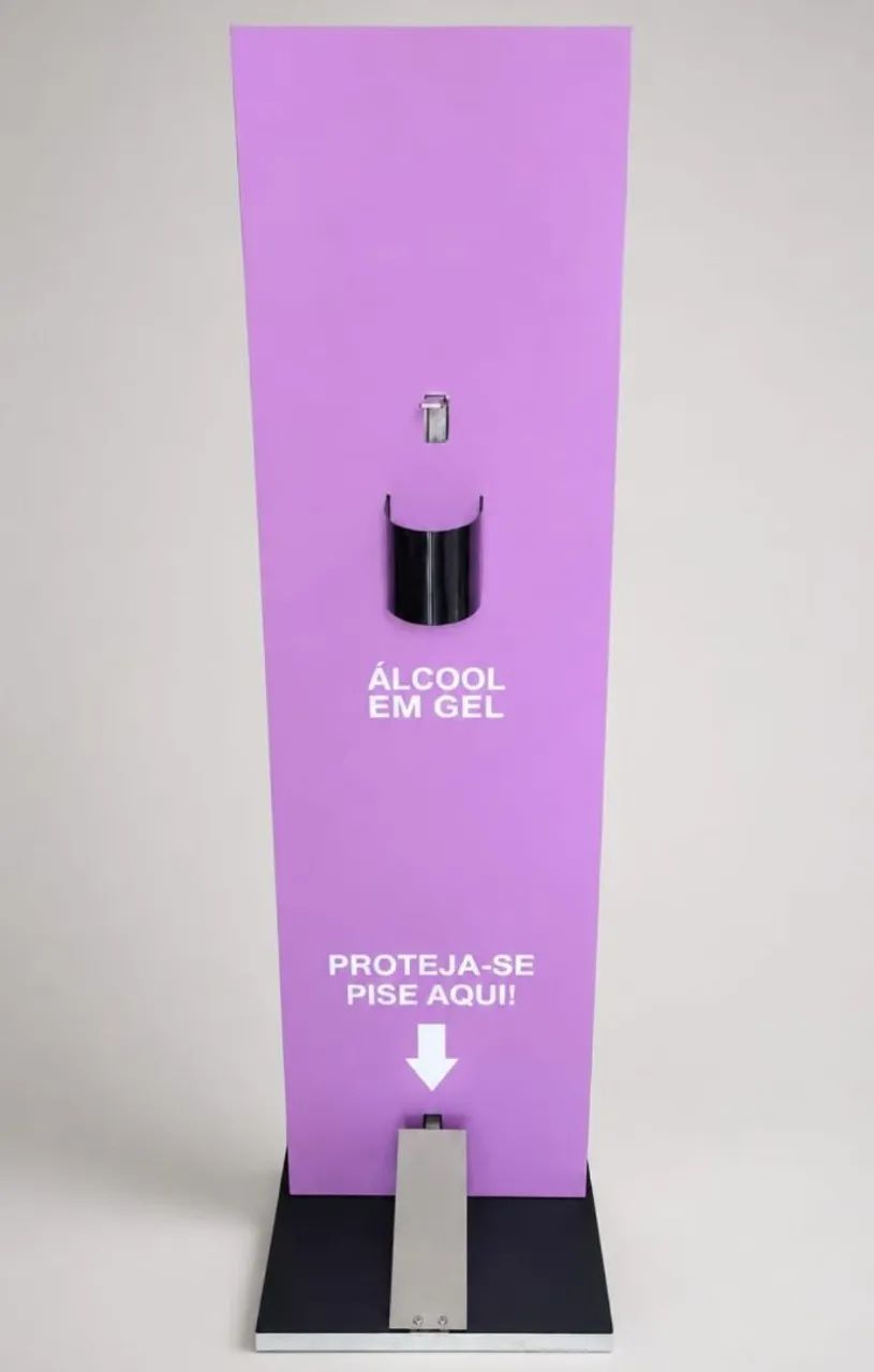 Expositor de álcool em gel