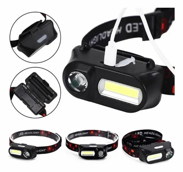 Lanterna Cabeça Led, Luz De Pesca, Carregamento Usb - Foto 3