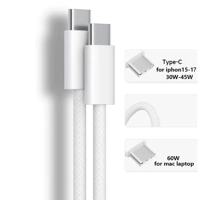 Cabo Tipo C Para USB C de 40W 60W Rápido Para Modelos 17 16 15 Cabo PD com Acessórios Para - Foto 2