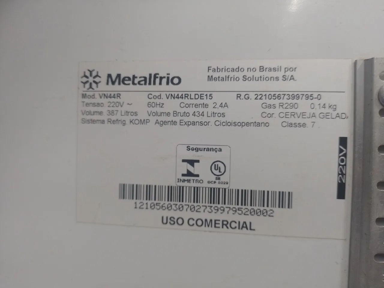 Cervejeira Metalfrio (387 L) - Foto 3