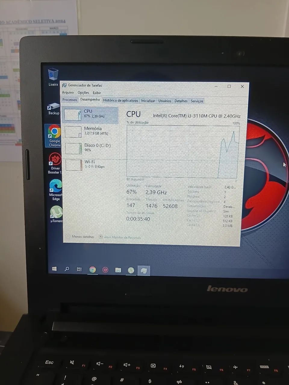 Notebook Lenovo Core i3//SSD256GB//8GB - Foto 3