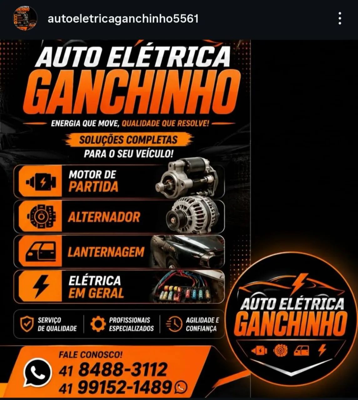 Auto elétrica ganchinho 