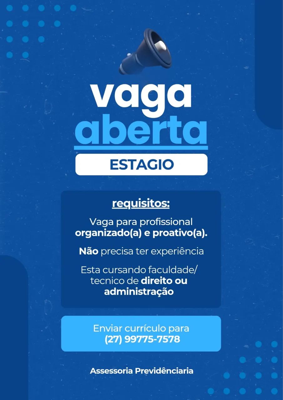 Vaga de estágio 