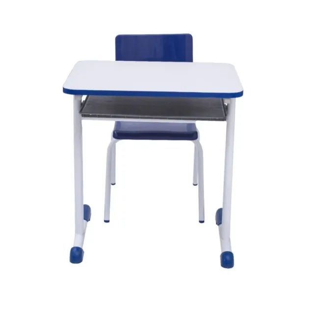 Kit Escolar Infantil Azul Mesa E Cadeira Resistente Alta Durabilidade 40091 - Foto 2