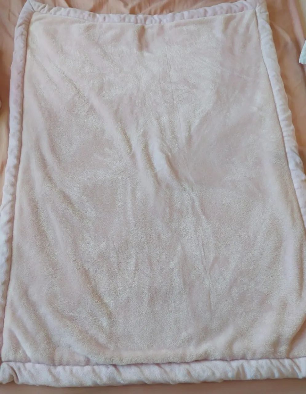 Cobertor / Manta de Bebê Rosa com Coração - 90x65 cm - Foto 3