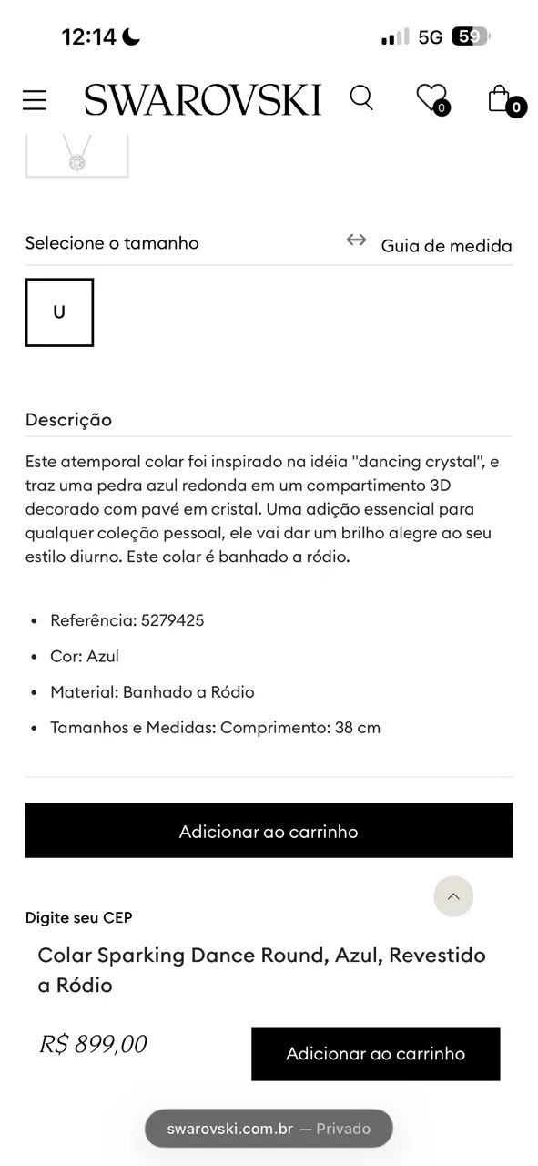 Conjunto colar e pulseira Swarovski  - Foto 2