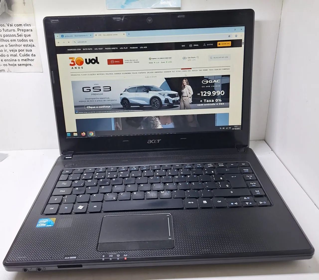 Notebook Intel core i3 4GB de memória ram 500GB de HD Windows 10 64bits!! - Foto 2