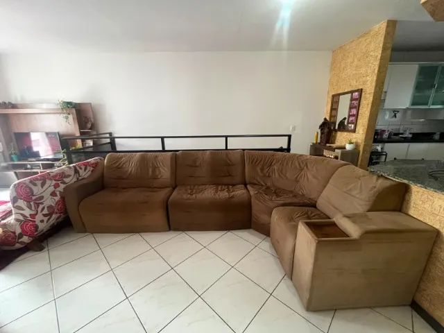 Sofá Modular de Canto Suede Marrom - Grande, Confortável e Versátil (6 Lugares) - Foto 2