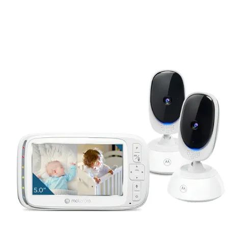 Babá Eletrônica Motorola VM75-2 dupla com 2 Câmeras na caixa + Monitor 5 polegadas