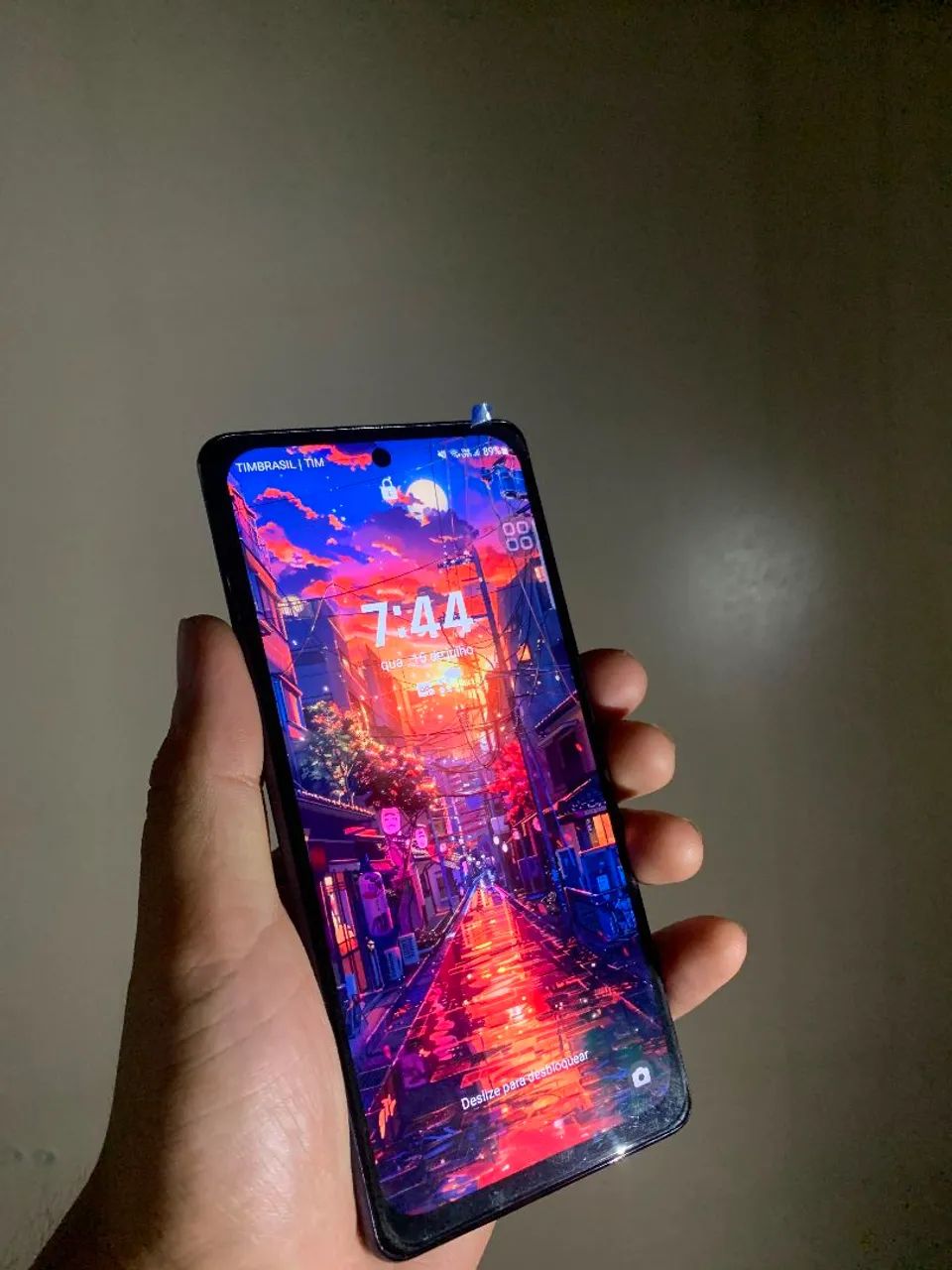 S20 FE 5G na caixa